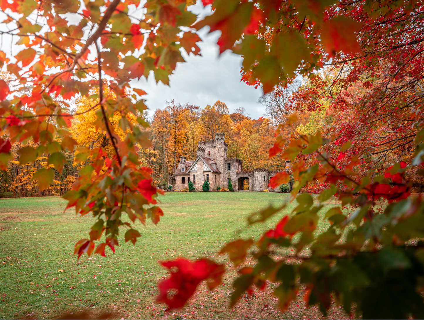 Fall Frames at Squire's Castle in Cleveland, Ohio