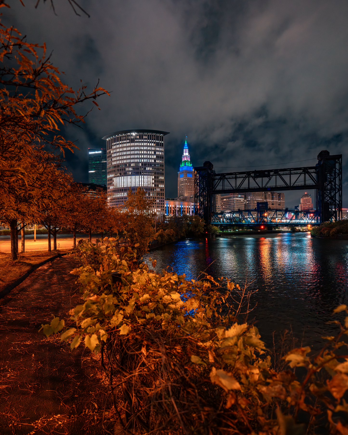 Fall Night Skylines in Cleveland, Ohio