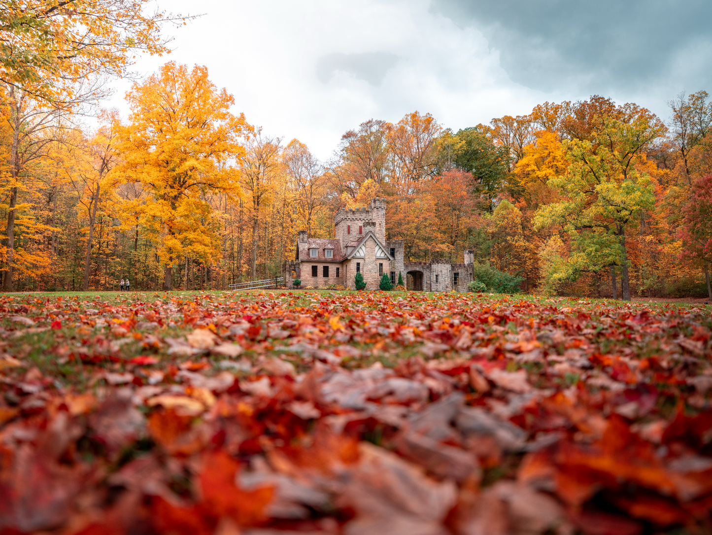 Fall Leaves at Squire's Castle in Cleveland, Ohio