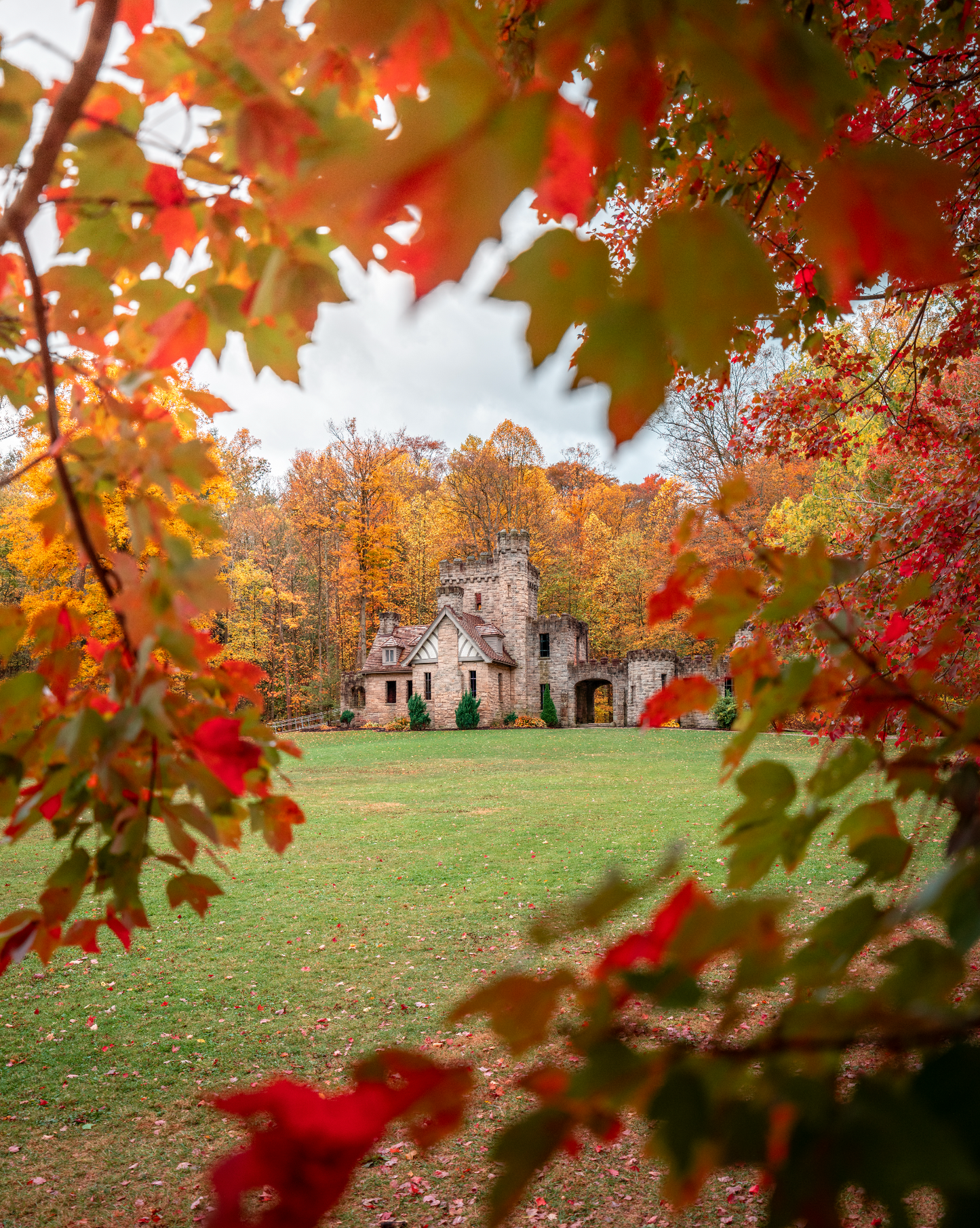 Fall Frames at Squire's Castle in Cleveland, Ohio