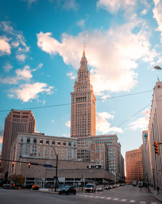 A Downtown Terminal Sunrise in Cleveland, Ohio